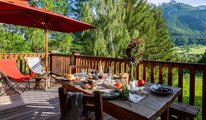 La Cabane de Serre-Chevalier, dans un esprit chalet, commune de Le Monêtier-les-Bains